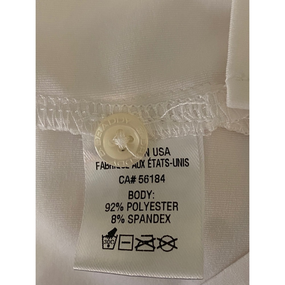 Draddy Sport Polo Shirt Athletic‎ Golf Performance Logo USA Made White L - Picture 5 of 8